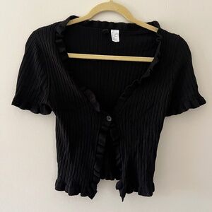 Ruffled Short Sleeve Cardigan!